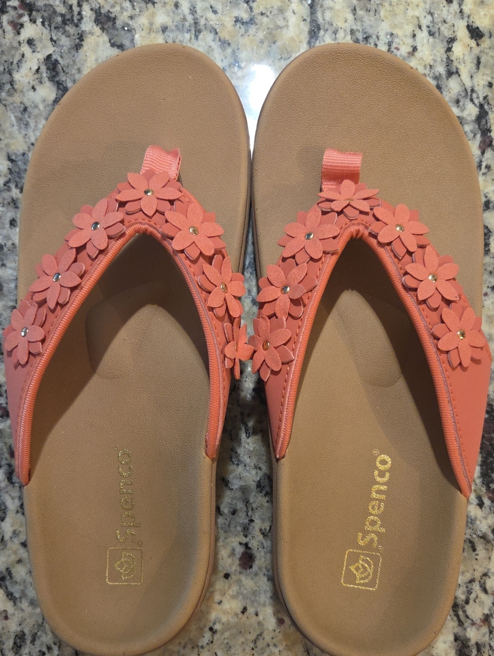 Coral Floral Thong Sandals for Women
